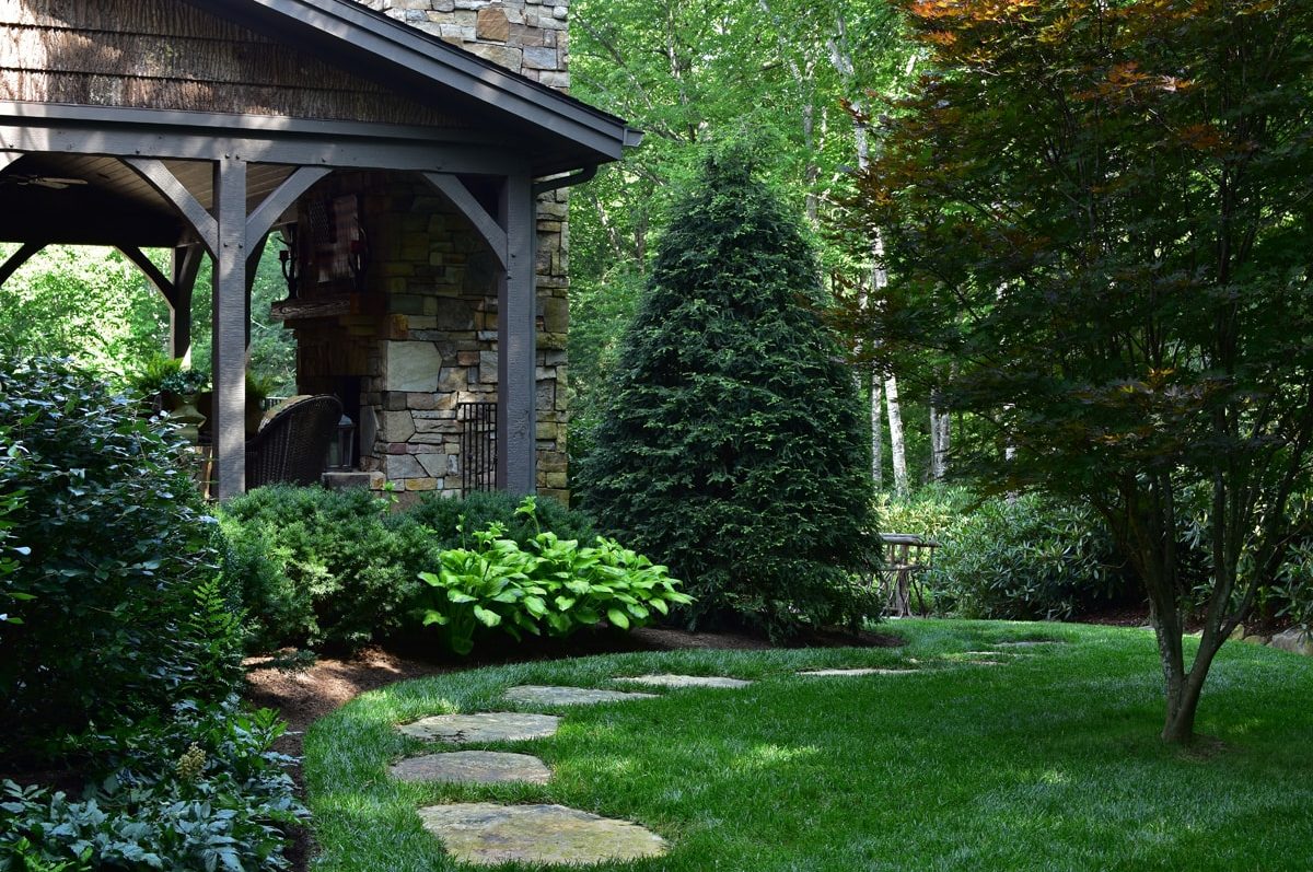 Beautiful Landscape and stone path design and installation in Linville, NC