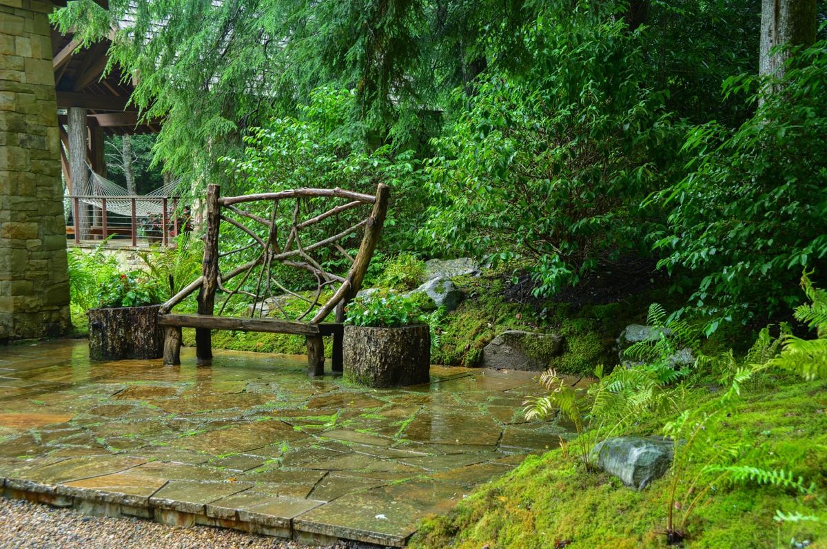 Beautiful Landscape and stone patio design and installation in Linville, NC